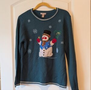 Holiday Sweater ☃️ Snowman Print